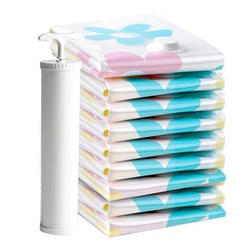 11pcs Clothes Waterproof Vacuum Storage Bag with pump Vaccum Compressed Bag Travel Home Luggage Packing Storage Bags
